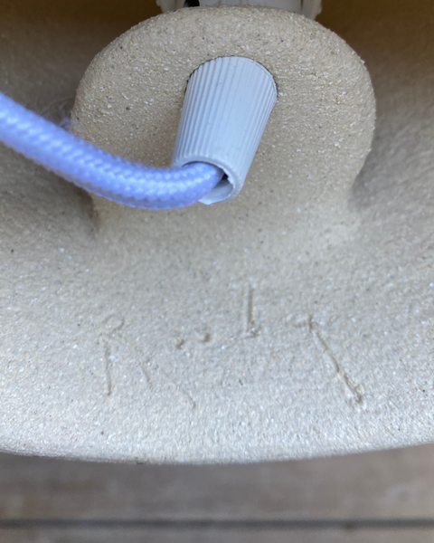 Lampe en céramique jaune de Zélie ROUBY